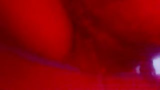 Thick hairy pussy pissing in closeup