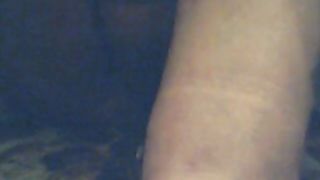 Horny lady masturbates her hairy pussy