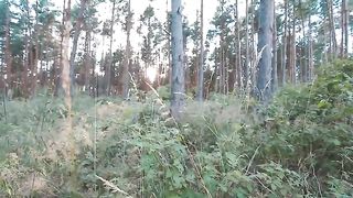 Big ass girls taking quick dump in the woods