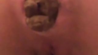 POV warm poop closeup video