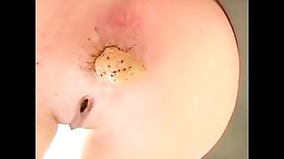 Creamy thick poop from sexy brunette girl