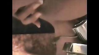 Brunette chick pooping tender pops