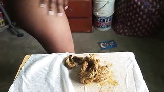 Desi amateur Indian hairy wife piss and poop