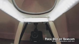 Sexy girl pooping on bowlcam chair