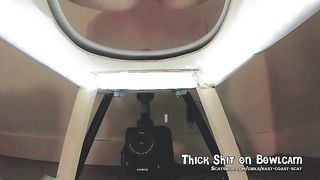 Sexy girl pooping on bowlcam chair