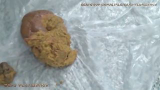 Sexy big hot ass babe pooping in closeup