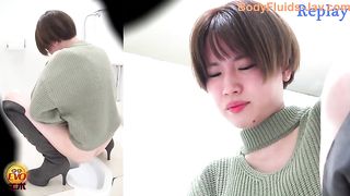 Young sexy and stylish Jap babe caught pooping