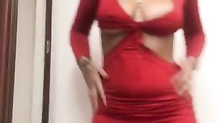 Tattooed blonde using dildo for poop