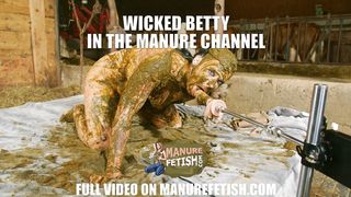 Wicked Betty masturbates in the manure