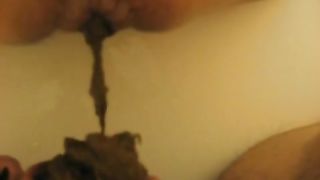 Liquid heavy poop in closeup
