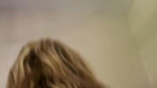 Blonde lady poops on her fat hubby