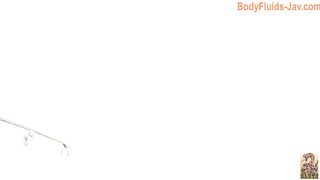 Lovely brunette Japanese girl poops in toilet