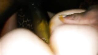 Big black cock banging white ass lady