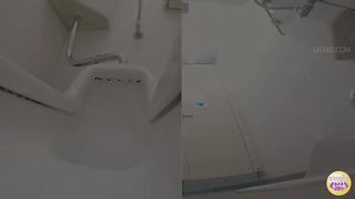 Sexy Japanese girl caught pooping in public toilet