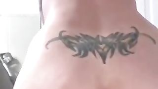 Big boobs lady pooping and smearing