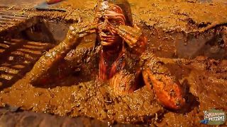 Betty bathing in cowshit