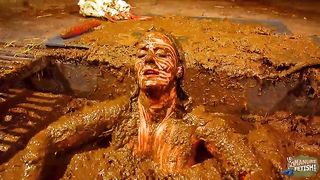 Betty bathing in cowshit