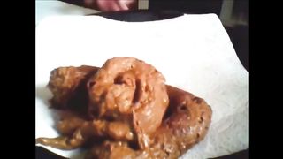 Mature hairy pussy lady shitting nicely