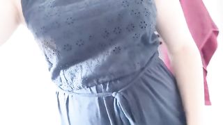 Blonde beauty sniffs her hard poo in toilet