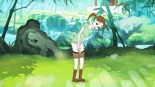 Scat cartoon chick pooping