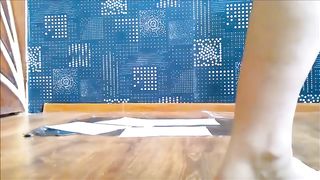 Cute girl poops and play