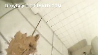 Japanese hot tall girl poops heavily