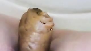 Juicy big hard turd closeup