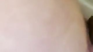 Mature masked lady pooping show