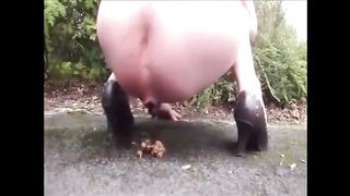 Piss and poop on the road side