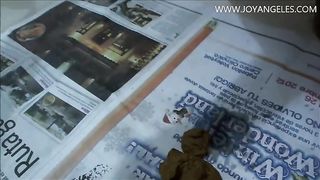 Ebony lady pooping in hot and sweet closeup