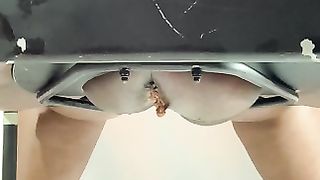 Potty chair poop closeup
