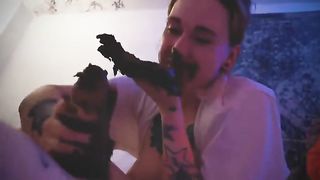 Hot scat blowjob