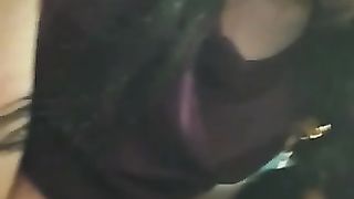 Squatting poop from sexy brunette babe