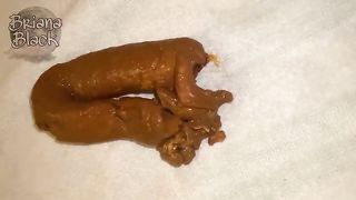 Smooth and shiny poop from hot ass