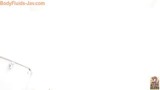 Cute brunette Japanese slut with hairy pussy pooping