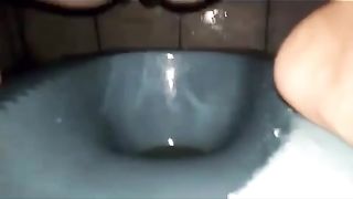 Amateur Asian lady pooping in the toilet