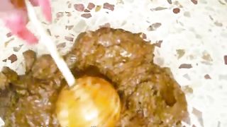 Lollipop in her sweet pooping asshole