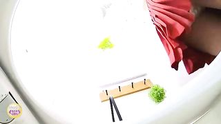 Hot Japanese hairy pussy girl pooping