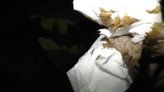 Cheeky ass babe poops