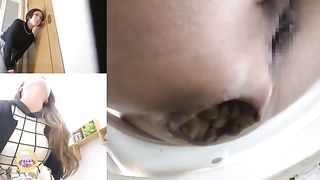 Naughty young Japanese hottie showing her thick poop
