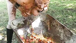 Dump shit for big boobs slut