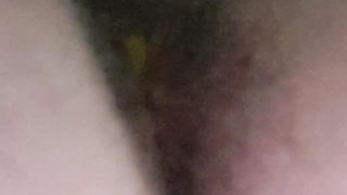 Hairy booty and dirty sticky poop