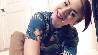 Lady in boy dress teasing and farting