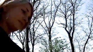 Beautiful big booty lady pooping in the forest