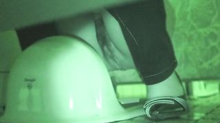 Young college babe caught pissing and pooping