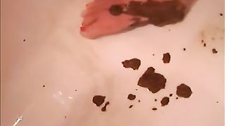Greedy ass pooping thick load