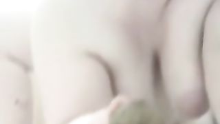 Big boobs and curvy babe Amy eating her poop