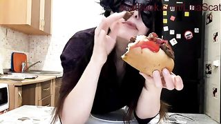 Healthy fresh poop sandwich