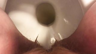 Hairy pussy wife poops