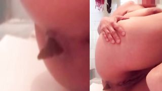 Beautiful hot teen chick poos